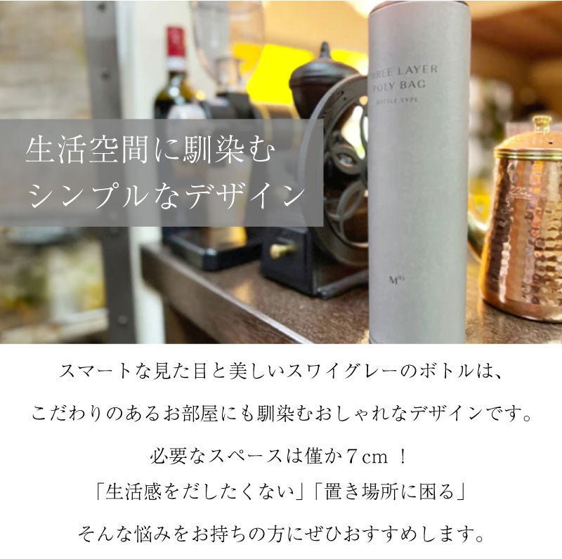 THREE LAYER POLY BAG BOTTLE TYPE M(E) 防臭消臭ポリ袋 ボトルタイプ 90枚入り 圧倒的に臭わない ゴミ おむつ ペット 災害 防災 育児 介護 運動 料理 散歩 お出かけ サニタリー 排泄処理  
